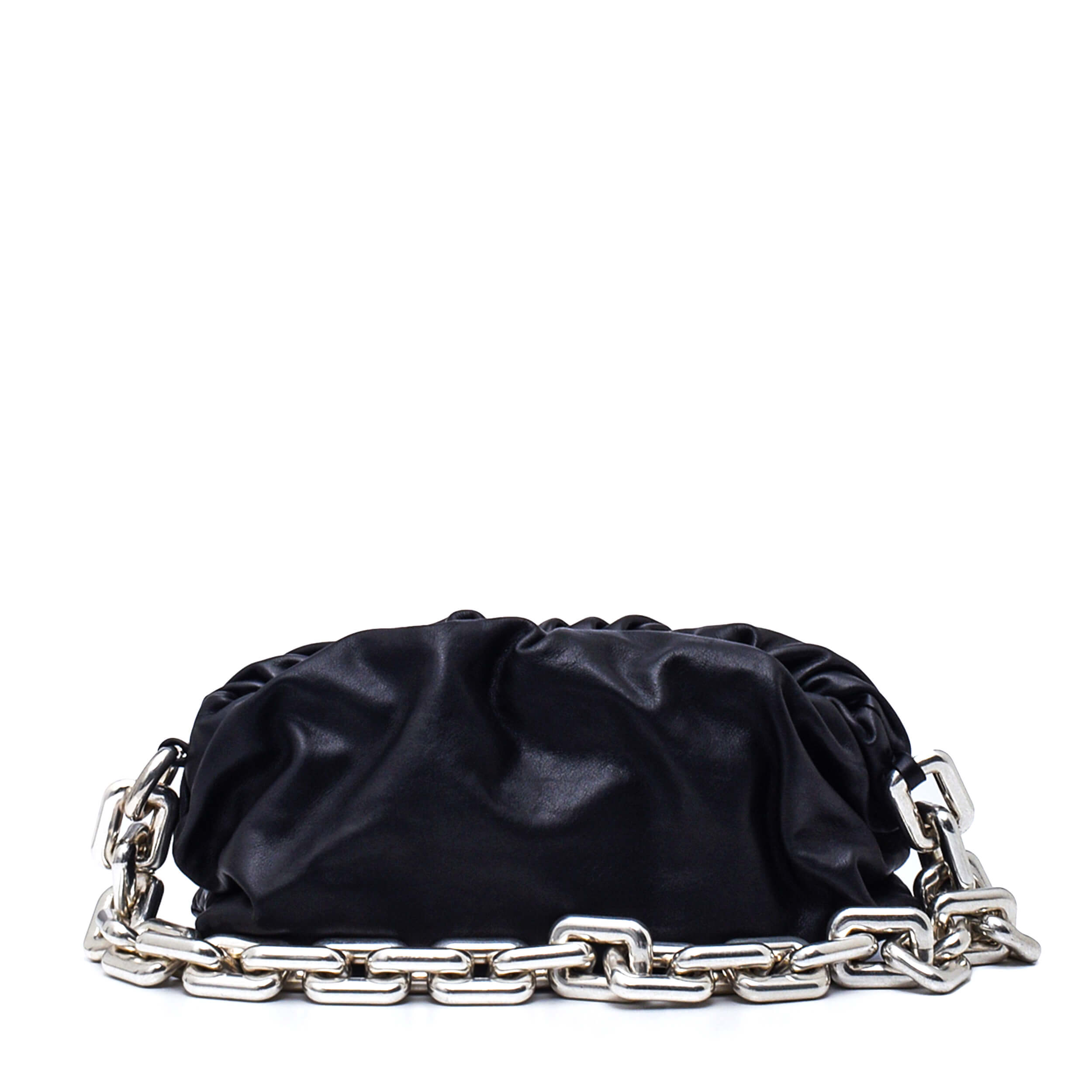 Bottega Veneta - Black Leather Chain Pouch Bag